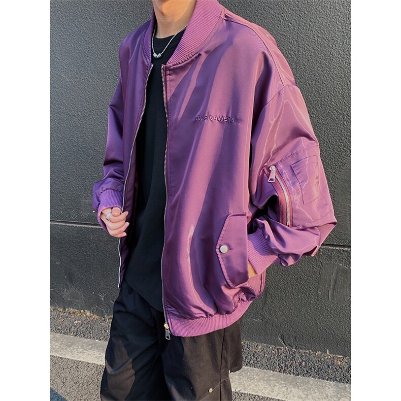 港风日系复古设计感贴袋拼接立领夹克男XZ213-JK4321-P108控128,男装夹克,星座213