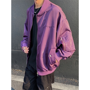 港风日系复古设计感贴袋拼接立领夹克男 XZ213-JK4321-P108控128图片