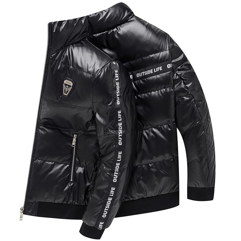 2023冬季新款羽绒服男保暖外套90白鸭绒纯色休闲立领AJY8702-P265,男装羽绒服,电商B212（原钱塘6029）
