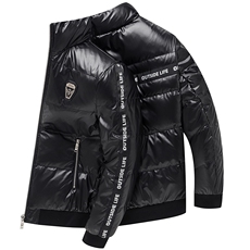 2023冬季新款羽绒服男保暖外套90白鸭绒纯色休闲立领AJY8702-P265，男装羽绒服，电商B212（原钱塘6029）