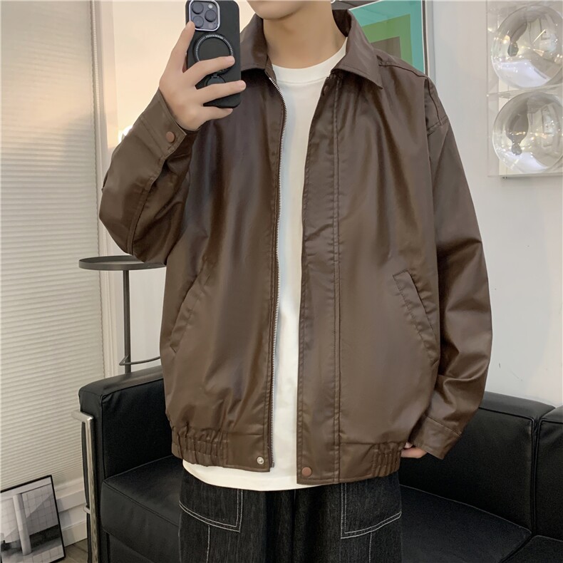 Wt3366-P68美式复古宽松型机车皮衣夹克，男装夹克，星座1501-1