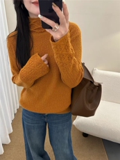 2025年秋季时尚百搭通勤简约休闲镂空半高套头,女装针织衫/毛衣,暖烁特种纱工厂店, 2025年秋季时尚百搭通勤简约休闲镂空半高套头,女装针织衫/毛衣,暖烁特种纱工厂店,