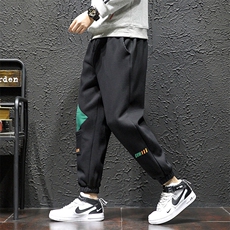 1春季日系撞色哈伦裤健身运动卫裤大码长裤休闲裤黑墙K01P55控78，男装休闲裤，星座226-2