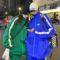 EQ133开衫卫衣男女学生情侣装春装套装ins班服外套裤P55衣P68，男装卫衣，电商C306-1
