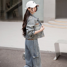 牛仔外套女洋气减龄显瘦春秋装2025新款轻熟风时尚气质两件套套装，女装套装/套裙，跑量工厂店
