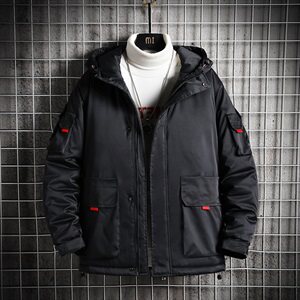 2019冬季连帽面包棉衣服工装短款男装外套袄 M138图片