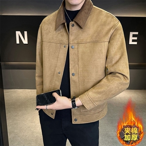数据 麂皮绒外套男2025秋冬季加棉加厚 B240-JK8069-1 P155图片