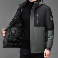 夹克男2023年春季新款男士休闲商务连帽外套中年爸爸衣服上衣，男装夹克，电商B212（原钱塘6029）