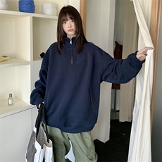 抖音得物品质二开26春装美式高阶结构半拉链立领卫衣外套W91，女装短外套，电商A486