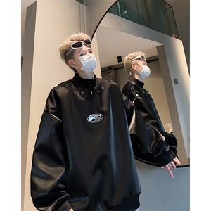 美式半高领长袖卫衣男2025秋季宽松休闲外套 XZ514-2-24228-P78图片