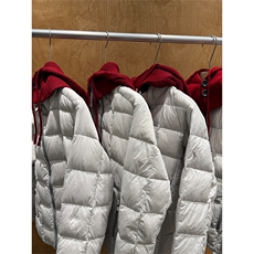 高品户外90白鸭绒外套男女保暖立领格纹衔缝羽绒服A1138-P158，男装羽绒服，星座1505