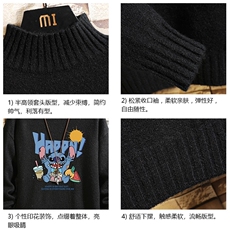 M18077-P45加绒款-P65半高领毛衣男士大码针织衫男毛线衣男砖墙，男装针织衫/毛衣，电商A040A