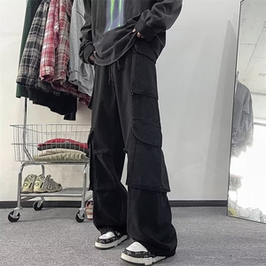 2024春季直筒工装口袋束脚宽松阔腿休闲裤百搭潮 现货 K7697-P56图片