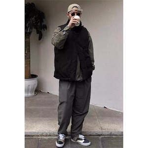 现货5W件冬季三防硬挺boxy短款立领棉衣马夹外套加厚马甲保暖棉服图片