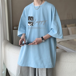 230g重磅纯棉短袖t恤男大码半袖半截袖 DX17431-P20图片