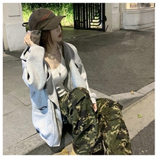 网图重磅380克全棉宽松设计感拉链套头连帽卫衣外套AH912-P58，女装短外套，四季星座610B