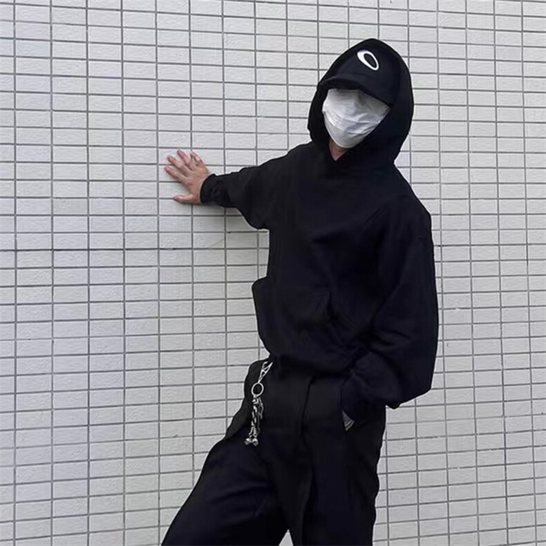 抖音得物高品质二开美式高街重磅结构辑明线纹理连帽卫衣外套W109,男装卫衣,电商A486