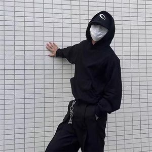 抖音得物高品质二开美式高街重磅结构辑明线纹理连帽卫衣外套W109图片