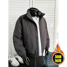 现货美式高街休闲夹克冬季立领纯色三防户外工装加厚棉服外套，男装夹克，电商A486