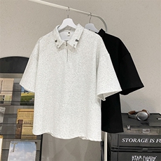 美式高街设计感POLO衫短袖T恤男上衣9037-P45，男装T恤，电商B380（原B361）
