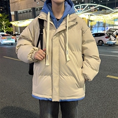 新短款羽绒棉服男款冬季加厚晋江棉衣男装假两件外套JC8062/P75，男装棉衣，星座506