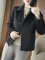 2025年秋季新款女士百搭，女装双面呢大衣，乾庄羊绒