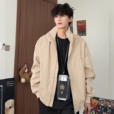 JK5018/P65春装新款纯色个性短款设计立领飞行员夹克男潮流外套，男装夹克，电商A141