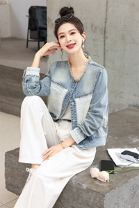 春秋夏新款时尚水洗牛仔短外套女休闲显瘦长袖开衫宽松全棉上衣潮图片