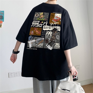 220G纯棉港风短袖t恤男DT3138-P25控38图片