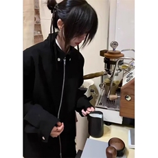 垫肩短款翻领夹克男痞帅炸街上衣高级感工装拉链外套J2595，男装夹克，星座1116A（原606A-3）