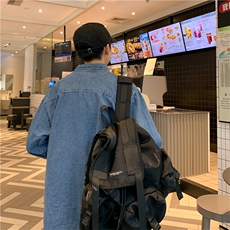 牛仔衬衫男长袖港风潮2023秋季新款上衣宽松ins帅气外套W1219-P45，男装衬衫，星座412-3