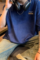 麂皮绒！重磅麂皮绒短袖t恤男JT472-特p19，男装T恤，电商B371