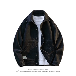 牛仔外套宽松大码简约休闲百搭潮流水洗牛仔衣夹克J7009-特价68图片