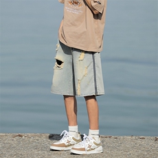 百搭牛仔短裤潮夏季气质男五分裤简约慵懒潮流新款，男装牛仔裤，星座410-6（原星座1304-1）