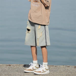 百搭牛仔短裤潮夏季气质男五分裤简约慵懒潮流新款图片