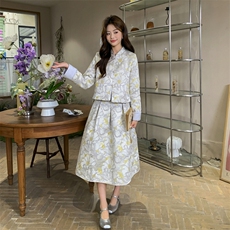 2026年春季两件套四季中式纽扣女长袖女装女士精品套装，女装套装/套裙，凡歌灵