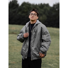 假两件连帽棒球服棉衣MY0065特P80，男装棉衣，星座908-1