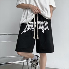 美式街头风短裤男夏季潮牌运动中裤宽松休闲直筒五分裤K6976-P28，男装休闲裤，星座512-4