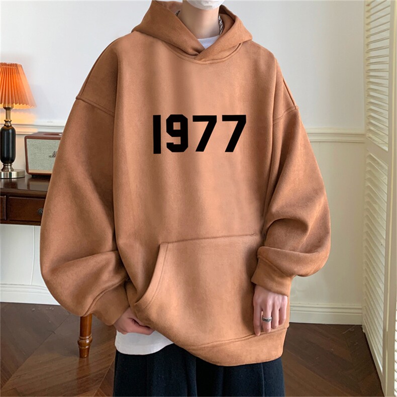 麂皮绒连帽卫衣直播品质重磅400克1977印花JL7001-P45控78,男装卫衣,星座508（原C305）