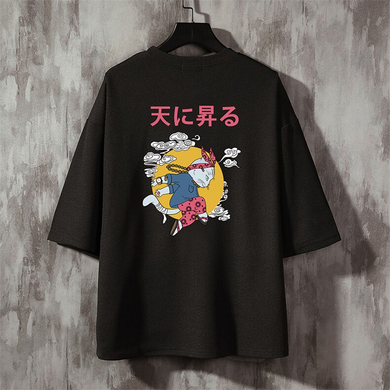 Q11012-P30 春夏季七分袖t恤男大码五分袖男短袖中袖图片