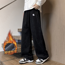 美式休闲裤男士新款秋冬天潮牌宽松直筒运动裤Z2601-P45/加绒P55，女装休闲裤，星座509