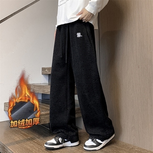 美式休闲裤男士新款秋冬天潮牌宽松直筒运动裤Z2601-P45/加绒P55图片