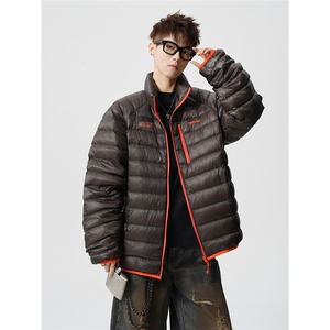 印花轻便90绒白鸭绒M-5XL大码：锦纶羽绒服男78196P238控328图片