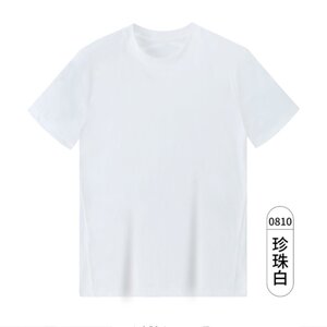 夏季男士圆领短袖T恤宽松休闲上衣简约百搭图片