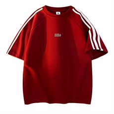 酒红拼白织带