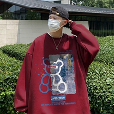 直播360克重磅美式印花卫衣Y230特P28同步供应华棉品质P38特，男装卫衣，电商A486