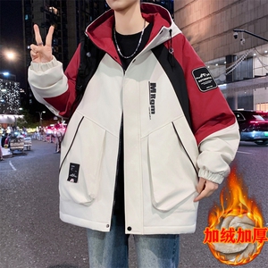 男士外套2025新款春秋季加绒学生夹克港风工装冲锋衣服YC6168图片