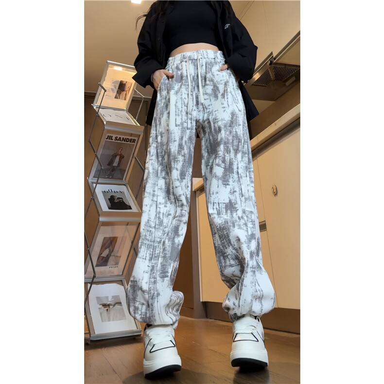 抖音品质秋季新款灯芯绒宽松休闲束脚脏脏裤B315-K119-特p35控68图片