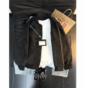 网图  美式翻领纹理感PU皮夹克皮衣机车服外套JK508-P70图片