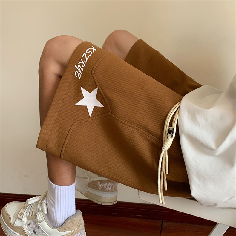 2023菠萝格大码短裤休闲裤印花五分裤D21*P35控58，男装休闲裤，星座227-2